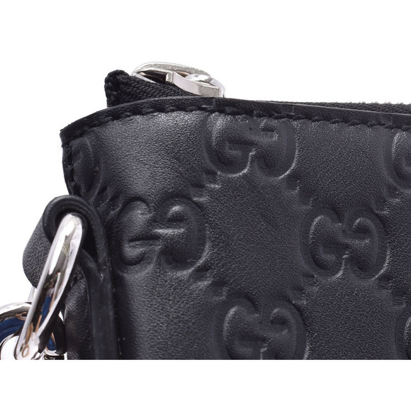 Gucci Guccissima Shoulder Bag Black Calfskin Clutch - Picture 7 of 11
